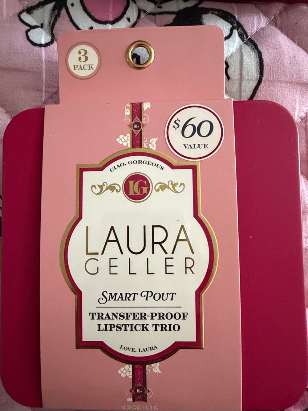 Laura Geller Pink and Magenta Lipstick Trio Packaging